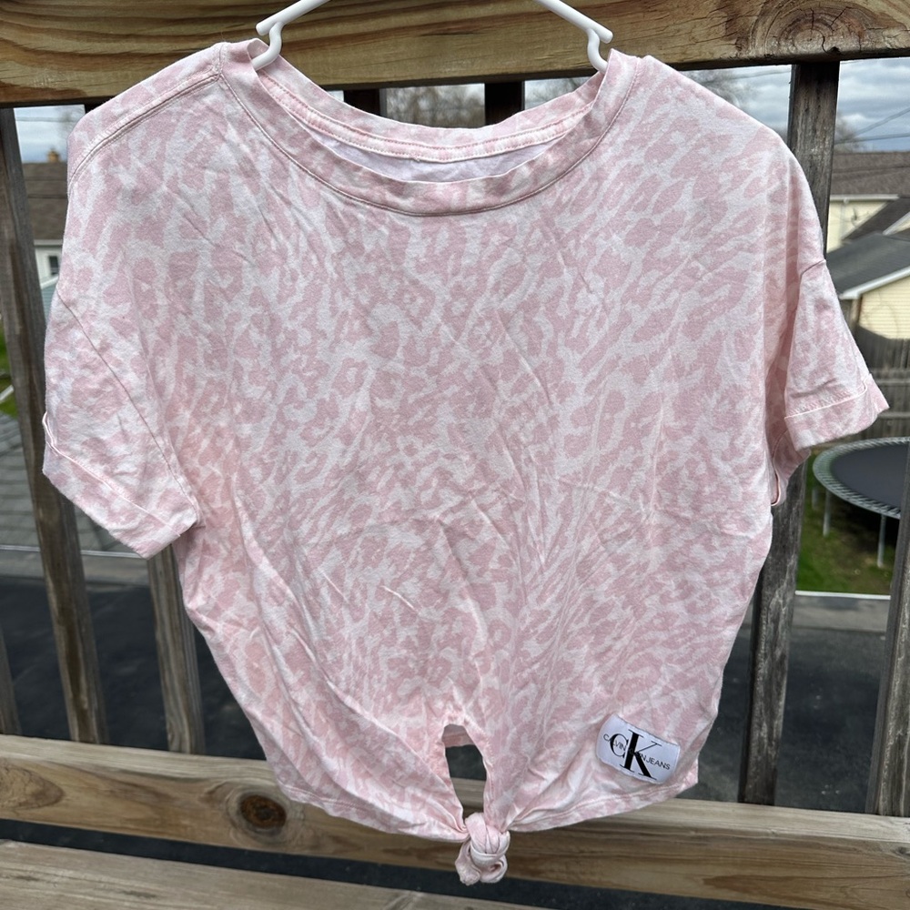 Calvin Klein Light Pink Animal Print Tee